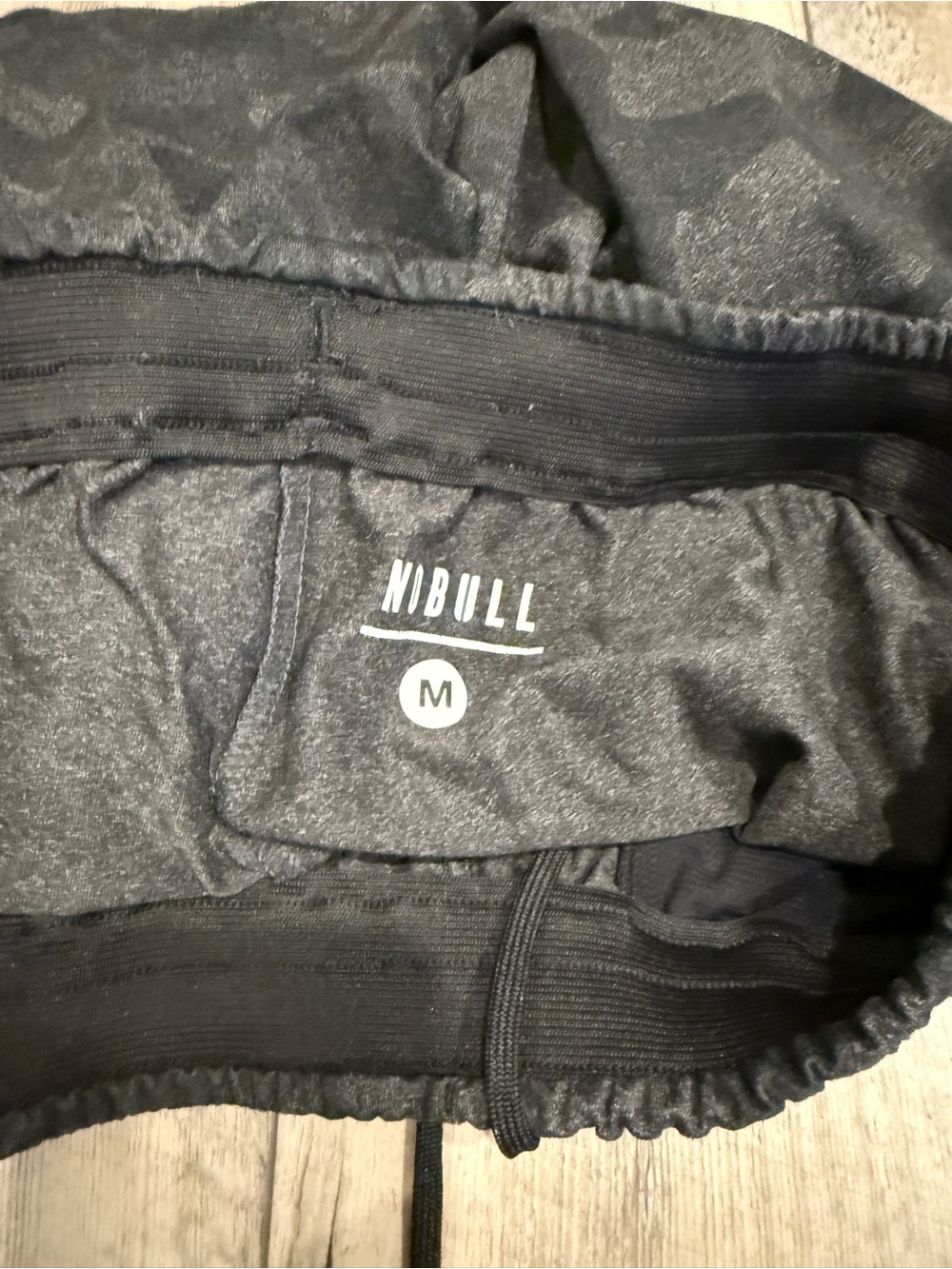NOBULL Men's/Unisex Black Camo Pants - Size M